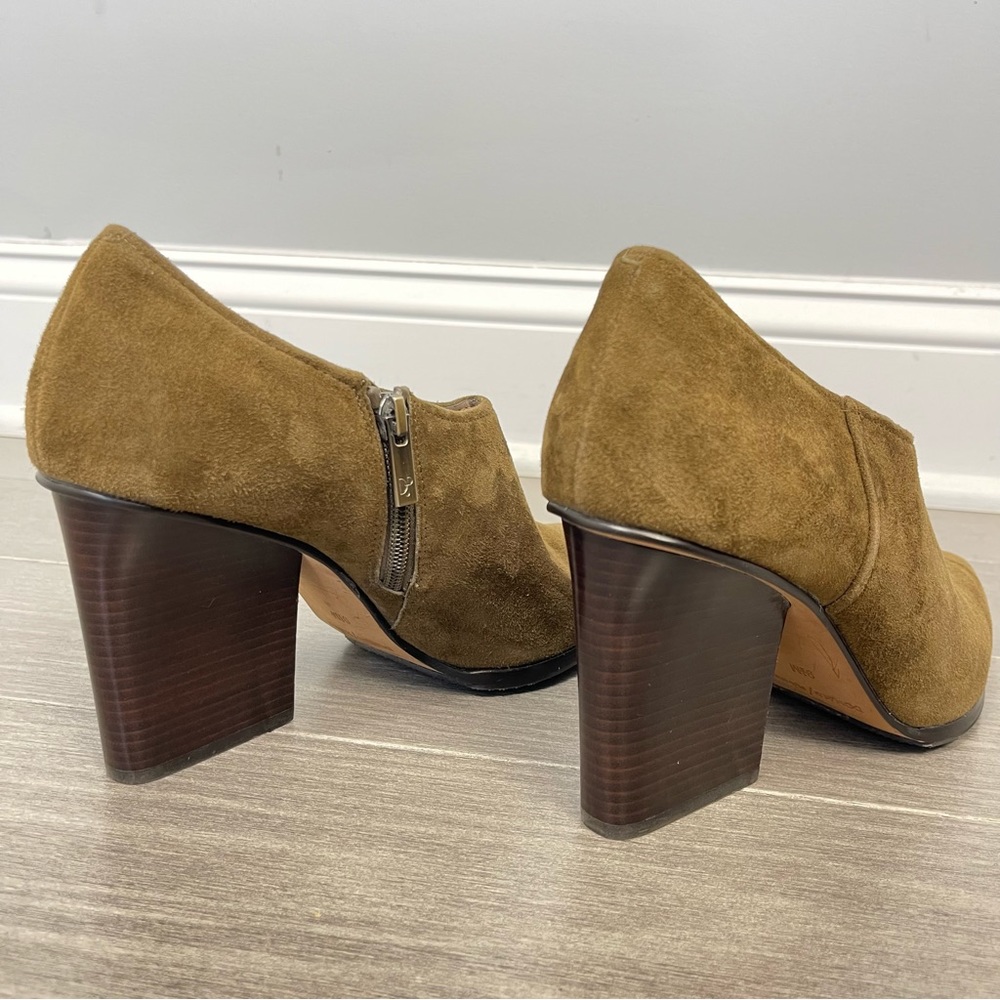 Donald J Pliner Verie Shooties Suede Ankle Boots Booties Shoes Stacked Heels 9.5 - Picture 11 of 16